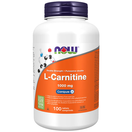 NOW L-Carnitine Double Strength 1000mg 100 tablets