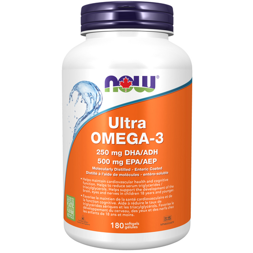 NOW Ultra Omega 3 ( 500 EPA / 250DHA ) 180 capsules