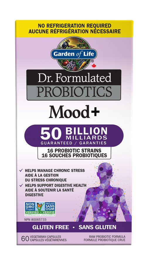 Garden of Life Dr Formulated Mood Probiotic 60 Veggie capsules. Does not need Refridgeration