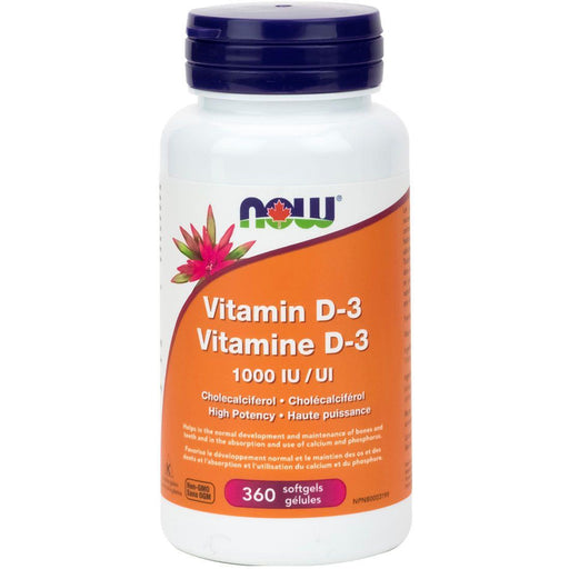 NOW Vitamin D3 1000 IU 360 Softgels