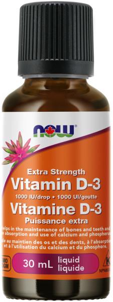 NOW Vitamin D3 Liquid Extra Strength 30ml