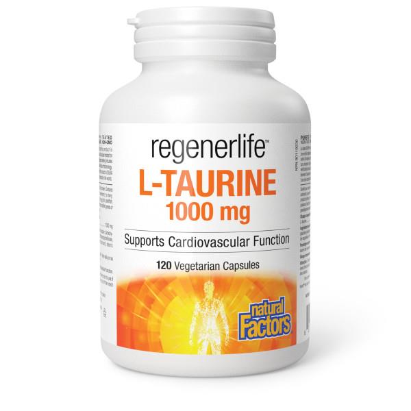 Regnerlife L-Taurine 1000mg 120 vegetarian capsules. For Heart and Brain Health