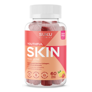 SUKU Vitamins Youthful Skin 60 Gummies. For More Youthful Looking Skin