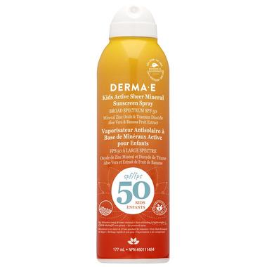 Derma E SPF50 Kids Mineral Sunscreen Spray 177 ml
