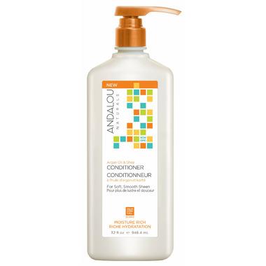Andalou Naturals Argan Oil & Shea Moisture Rich Conditioner 946 ml. For Split Ends & Frizzy Hair.