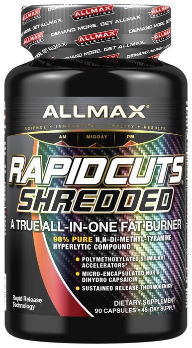 Allmax Rapid Cuts Shredded 90 Capsules. Fat Burner