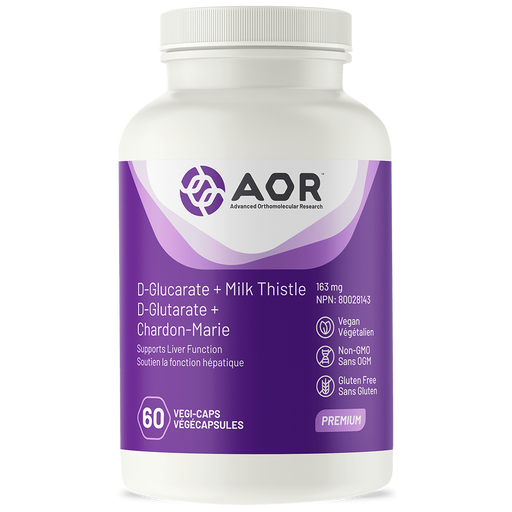 AOR D-Glucarate + Milk Thistle 60capsules. For Liver Health