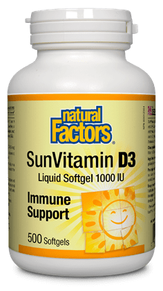 Natural Factors Vitamin D3 1000 IU 500 Softgels