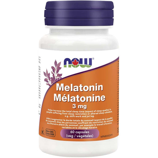 NOW Melatonin 3mg 60 veggie capsules | YourGoodHealth