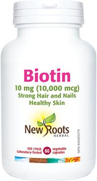 New Roots Biotin 10,000 mcg 60 Capsules | YourGoodHealth