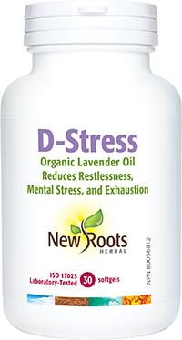 New Roots D-Stress Organic Lavender Oil 30 Capsules | YourGoodHealth