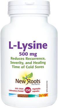 New Roots L-Lysine 500 mg 250 Capsules | YourGoodHealth