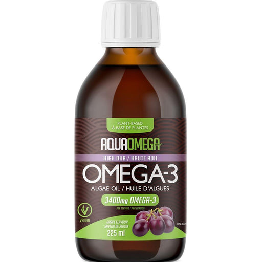 AquaOmega Omega 3 Vegan Grape 225 ml | YourGoodHealth