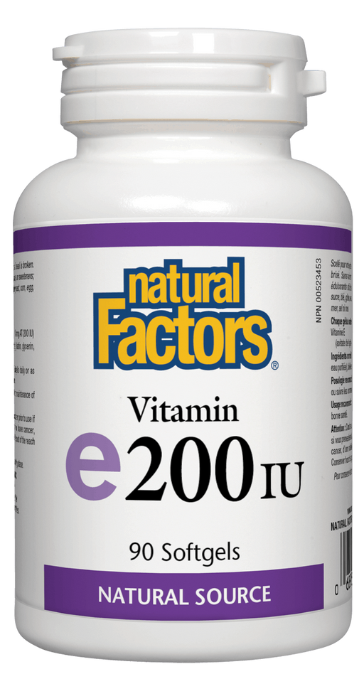 Natural Factors Vitamin E 200 IU Natural Source