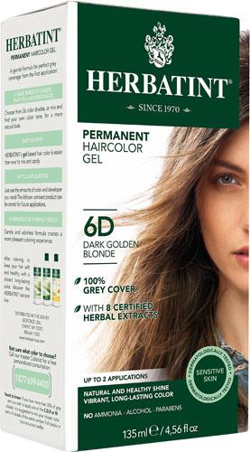 Herbatint Permanent Haircolor Gel 6D Dark Golden Blonde
