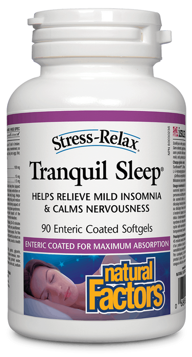Natural Factors Tranquil Sleep  90 capsules. Helps you Fall Asleep and Stay Asleep