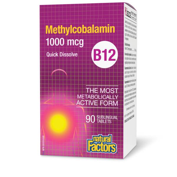 Natural Factors B12 Methylcobalamin 1000mcg 90 tabs | YourGoodHealth