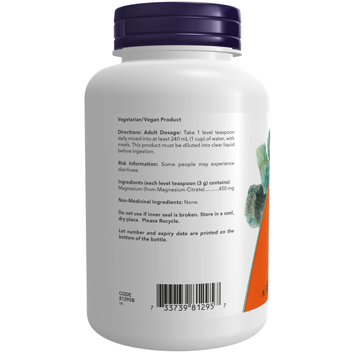 NOW Magnesium Citrate Powder 227g