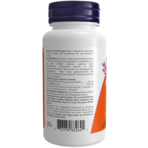 NOW Pycnogenol 30mg with Bioflavonoids 60 veggie capsules