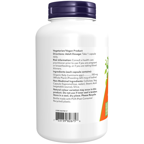 NOW Kelp 325mcg 250 veggie capsules