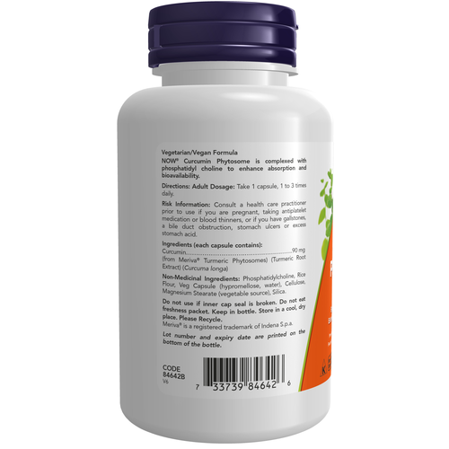 NOW Curcumin Phytosome 60 veggie capsules