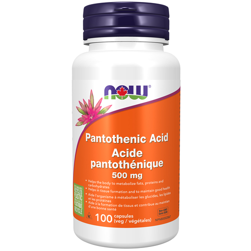 NOW Pantothenic Acid 500mg 100 capsules