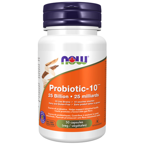 NOW Probiotic-10 25 Billion 50 veggie capsules