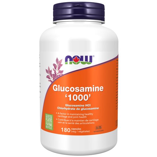 NOW Glucosamine HCL 1000mg 180 veggie capsules
