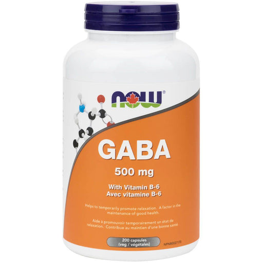 NOW Gaba 500mg + B6 200 capsules