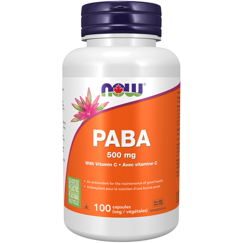 NOW PABA 500mg with Vitamin C 100 veggie capsules