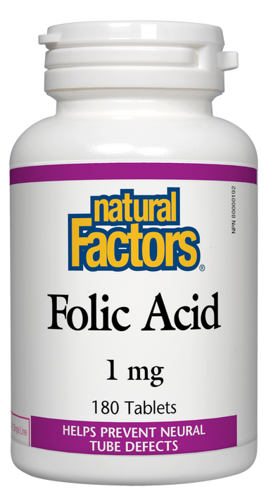 Natural Factors Folic Acid 1mg 180 tablets