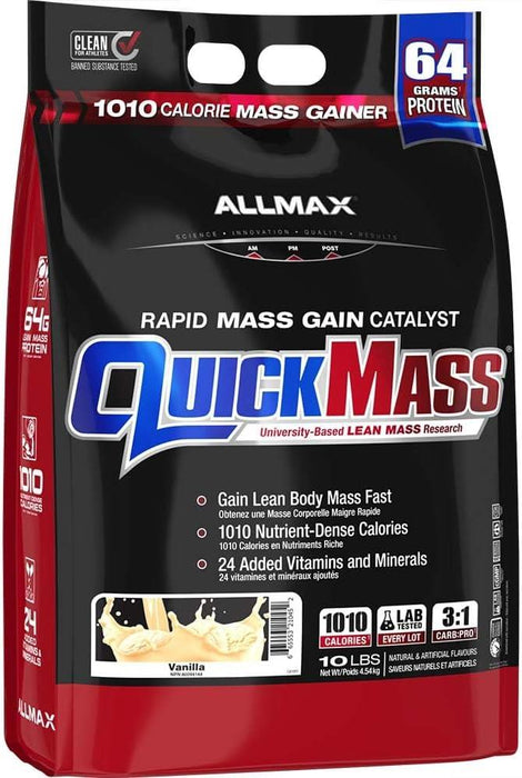 Allmax Quickmass Vanilla 10 lb. For Rapid Mass Gains