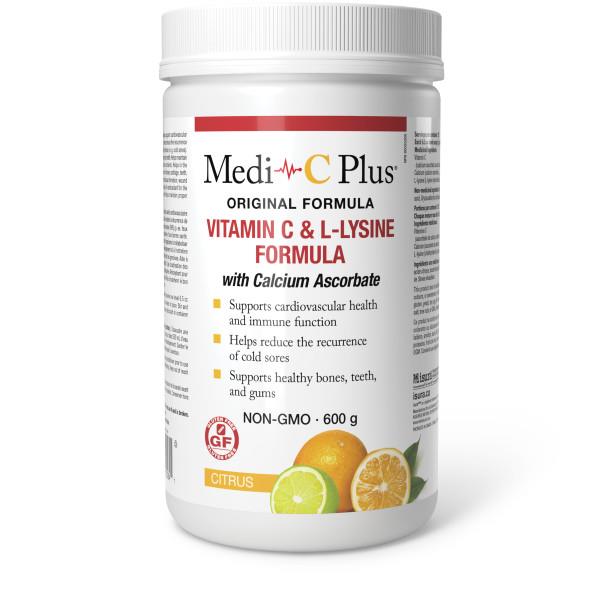 Medi C Plus Powder with <b>Calcium</b> Citrus 600g. <br>For Heart Health, Bone Health and Collagen</br>