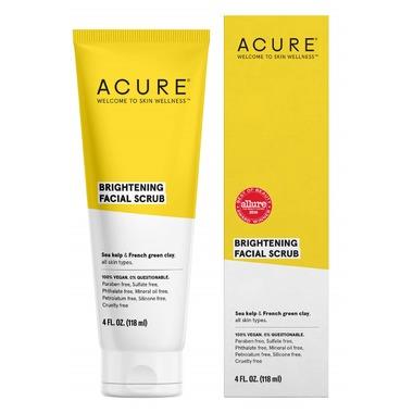 Acure Brightening Facial Scrub. Gently Exfoliates and Brightens your skin.