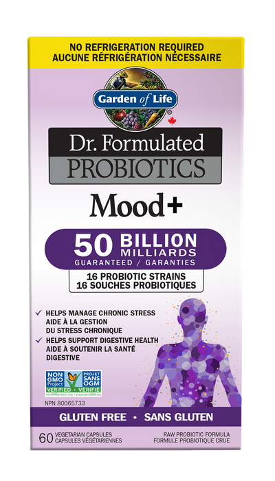 Garden of Life Dr Formulated Mood Probiotic 60 Veggie capsules. Does not need Refridgeration