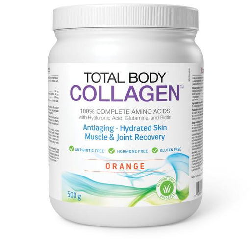 Total Body Collagen Orange 500g.Collagen powder for Hair, Skin, Nails and Joints.<B>Isura tested so it's Guaranteed Contaminant-Free.</B>