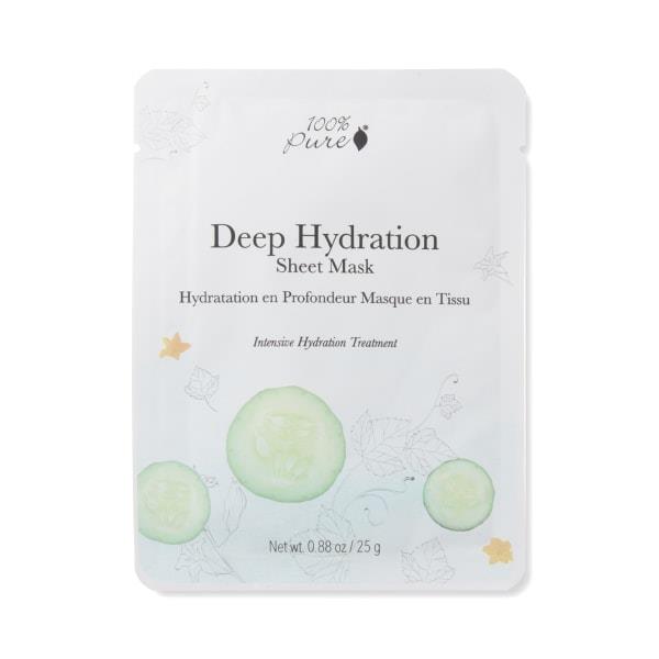 100% Pure Sheet Mask Deep Hydration Single.Intensely hydrating mask