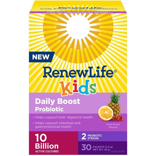 Renew Life Kids Daily Boost Probiotic 30's. Kids daily Probiotic powder pack.
