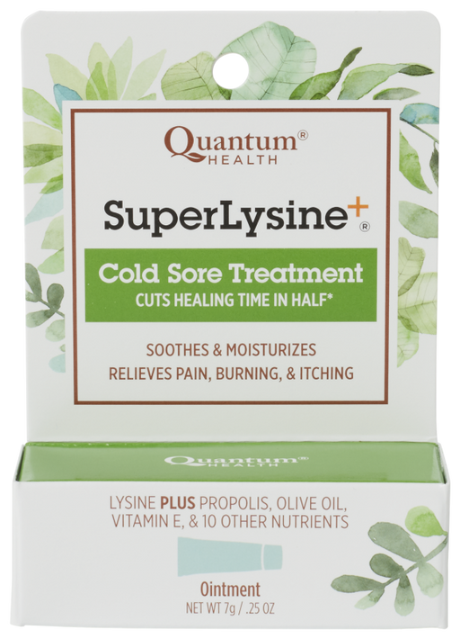 Quantum Super Lysine+ Ointment Cold Sore Treatment 7grams. Cuts Cold Sore Healing time in half