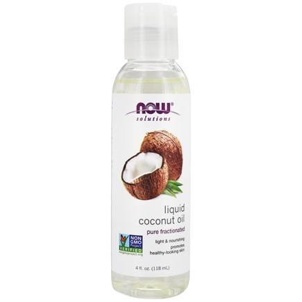 NOW Liquid Coconut Oil 118ml. For Dry Skin and can be used as a Hair Treatment