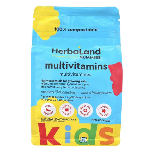 HerbaLand Multivitamin Gummies for Kids 90 Gummies - Sugar Free