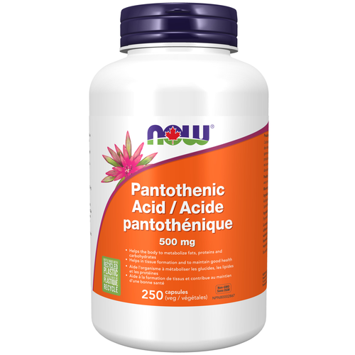 NOW Pantothenic Acid 500mg 250 capsules