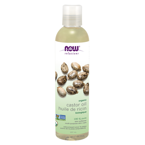 NOW Castor Oil Organic 118ml. For Skin and Hair