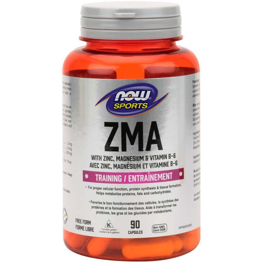 NOW Sports ZMA ( Zinc, Magnesium & Vitamin B6) 800mg 60 capsules. For Immune Health and Excercise Recovery