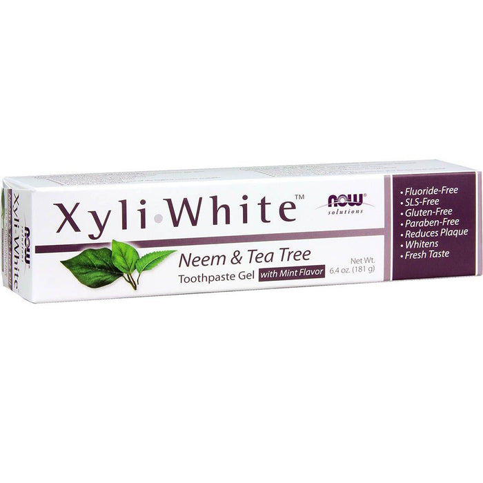 NOW Xyli White Toothpaste Neem & Tea Tree