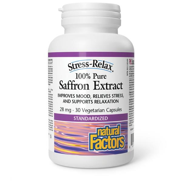 Natural Factors Saffron 30 Capsules. For Mood, Stress and Relaxation