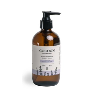 Cocoon Apothecary Hand Soap Touchy Feely 250ml. Lavender and Rosemary Scent