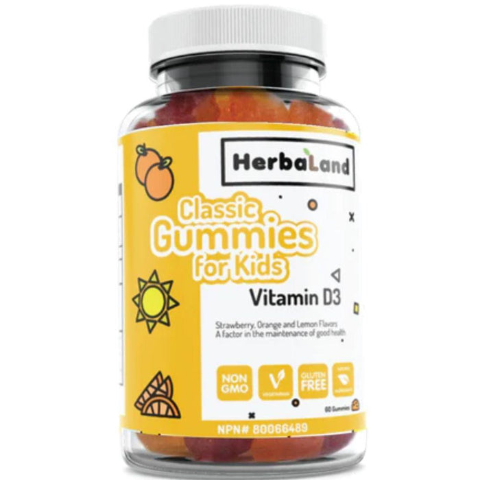 Herbaland Vitamin D Gummy for Kids. 60 Gummies