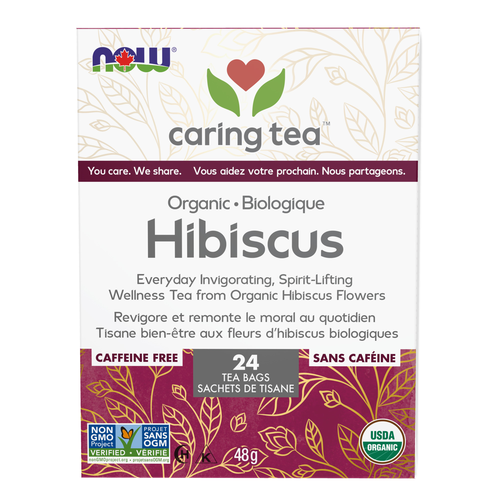 NOW Hibiscus Tea Organic 24 tea bags