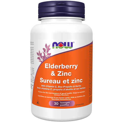 NOW Elderberry & Zinc 30 Lozenges